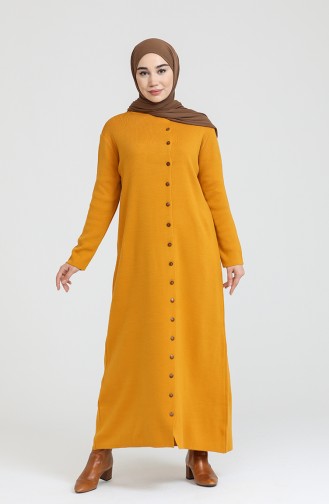 Mustard Hijab Dress 3315-08