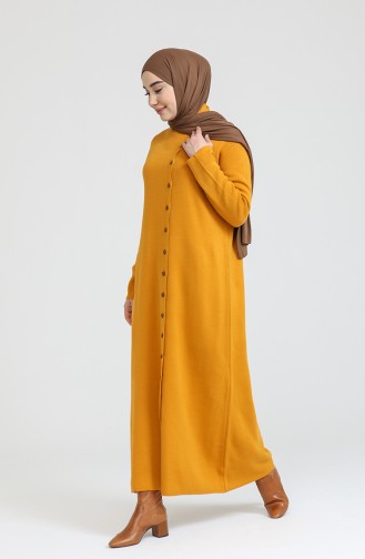 Senf Hijab Kleider 3315-08