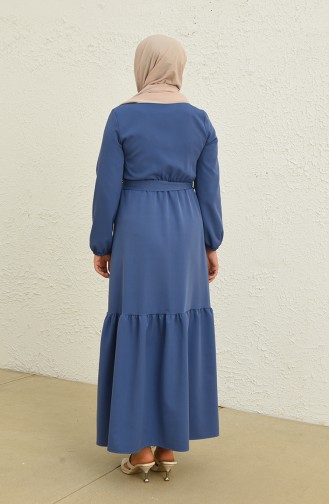 Indigo Hijab Kleider 445105.i̇ndigo