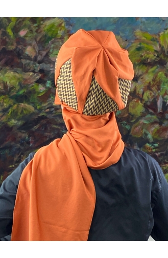 Orange Ready to wear Turban 154EYL22ŞPK-01