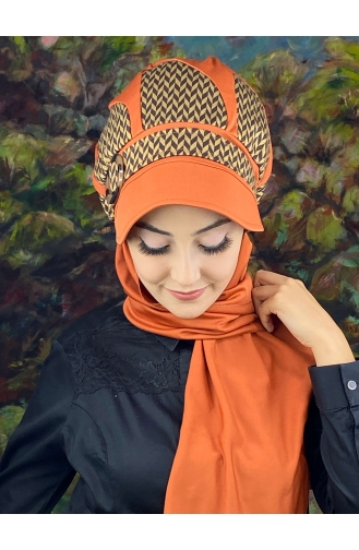 Orange Ready to wear Turban 154EYL22ŞPK-01