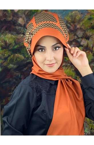 Orange Ready to wear Turban 154EYL22ŞPK-01