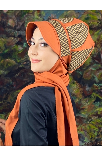 Orange Ready to wear Turban 154EYL22ŞPK-01