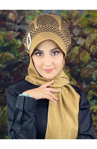 Milk Coffee Ready to Wear Turban 154EYL22ŞPK-02