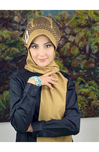 Milk Coffee Ready to Wear Turban 154EYL22ŞPK-02