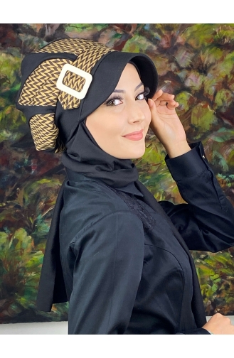 Black Ready to wear Turban 154EYL22ŞPK-04