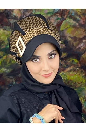 Schwarz Praktischer Turban 154EYL22ŞPK-04