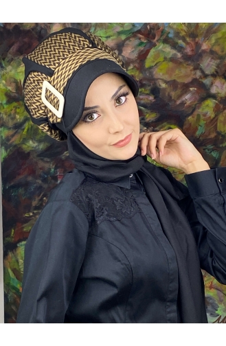 Black Ready to wear Turban 154EYL22ŞPK-04