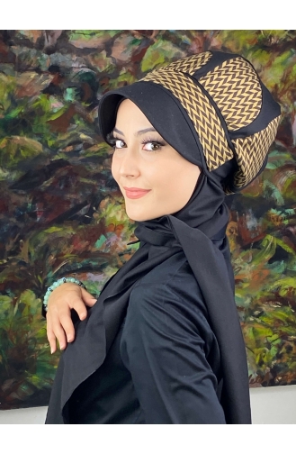 Schwarz Praktischer Turban 154EYL22ŞPK-04