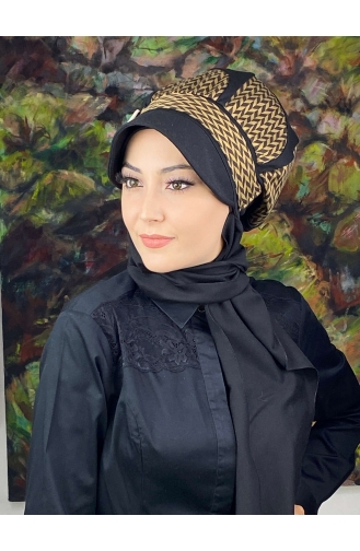 Black Ready to wear Turban 154EYL22ŞPK-04