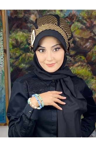 Black Ready to wear Turban 154EYL22ŞPK-04