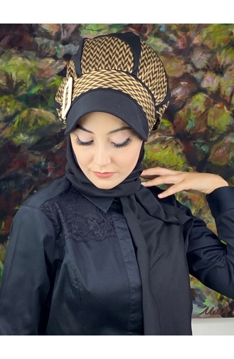 Black Ready to wear Turban 154EYL22ŞPK-04