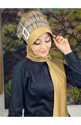 على استعداد لارتداء التوربان كستنائي 124EYL22ŞPK-01