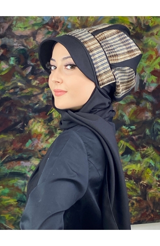 على استعداد لارتداء التوربان أسود 124EYL22ŞPK-03
