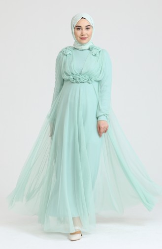 Habillé Hijab Vert menthe 70003-01