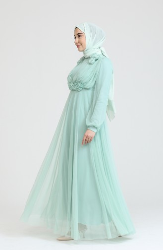 Habillé Hijab Vert menthe 70003-01