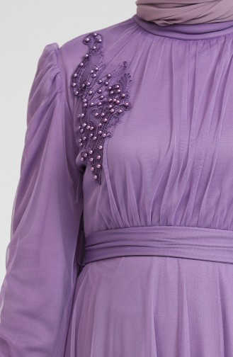 Purple Hijab Evening Dress 70008-01