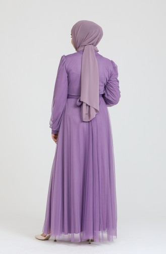 Purple Hijab Evening Dress 70008-01