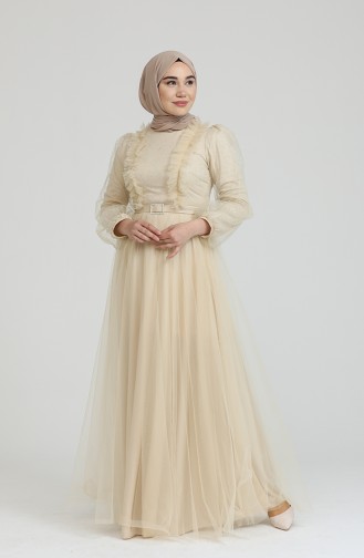 Habillé Hijab Beige 70010-02