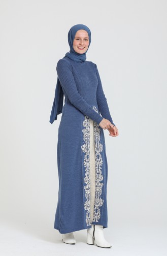 Beige-Rose Hijab Kleider 0522-01