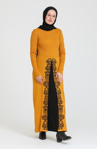 Mustard Hijab Dress 0522-07