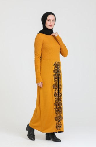 Senf Hijab Kleider 0522-07