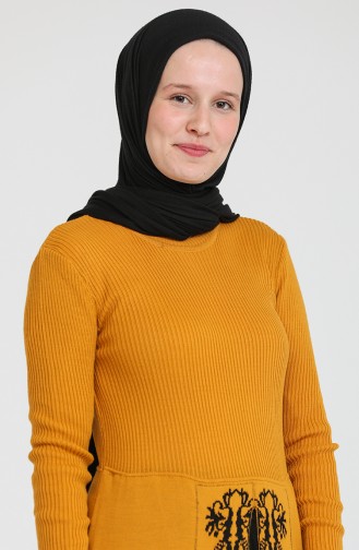 Senf Hijab Kleider 0522-07