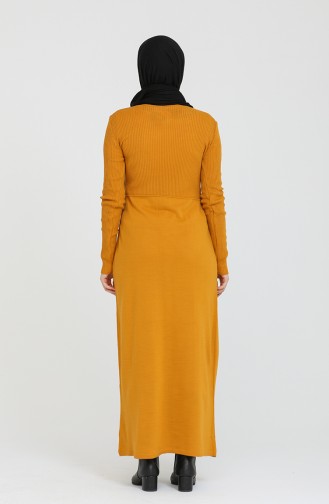 Mustard Hijab Dress 0522-07