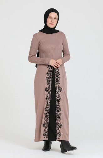 Dusty Rose Hijab Dress 0522-08