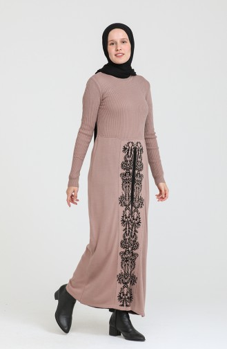 Dusty Rose Hijab Dress 0522-08