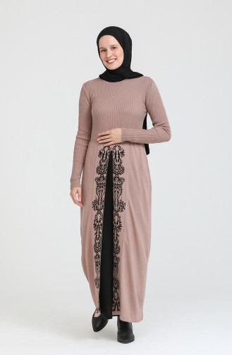 Dusty Rose Hijab Dress 0522-08