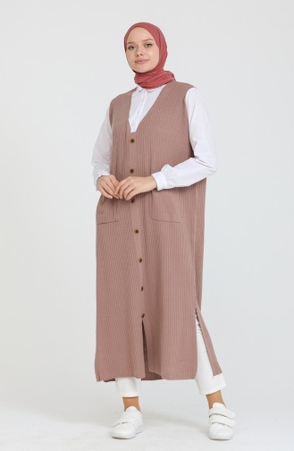 Trikot garnierte lange Tunika 0526-08 Rosa 0526-08