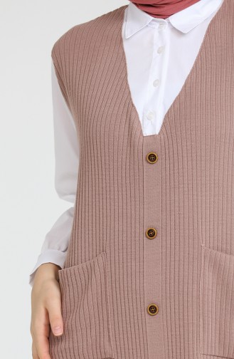 Trikot garnierte lange Tunika 0526-08 Rosa 0526-08