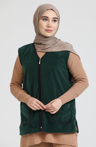 Cepli Polar Yelek 0005-03 Zümrüt Yeşili