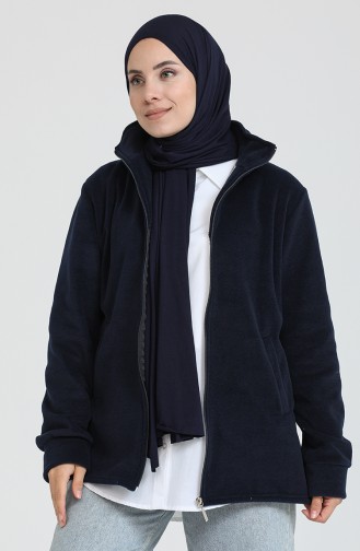 Fermuarlı Polar Hırka 0006-03 Lacivert