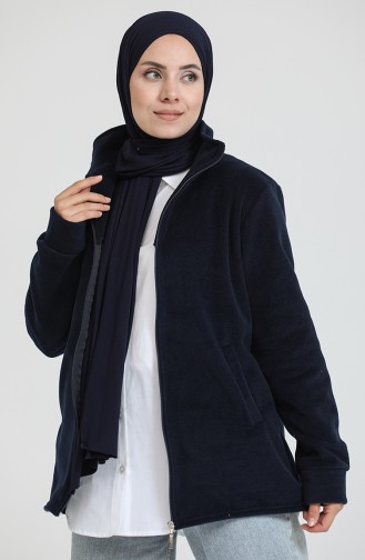 Fermuarlı Polar Hırka 0006-03 Lacivert