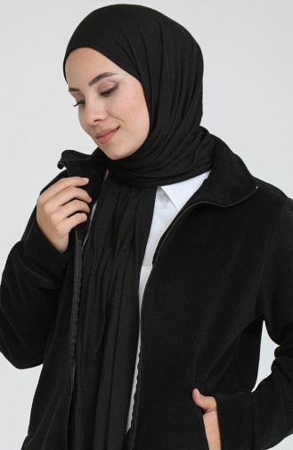 Fermuarlı Polar Hırka 0006-04 Siyah