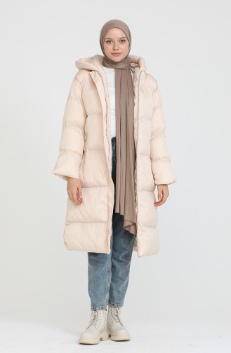 Cream Winter Coat 7031-01