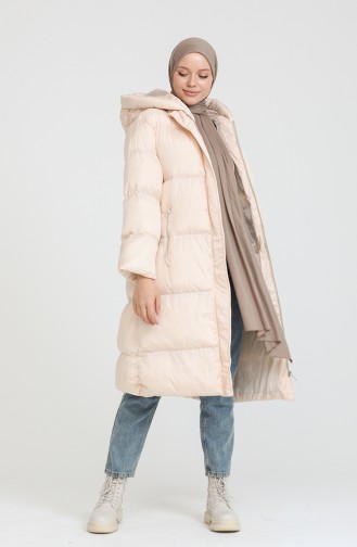 Cream Winter Coat 7031-01