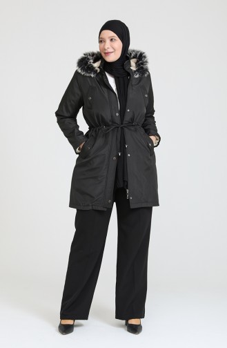 Plus Size Bondit Fabric Short Coat 10455-01 Black 10455-01