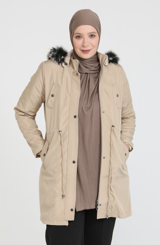 Plus Size Bondit Fabric Short Coat 10455-02 Cream 10455-02