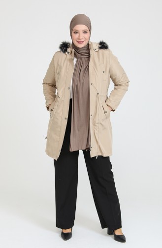 Plus Size Bondit Fabric Short Coat 10455-02 Cream 10455-02