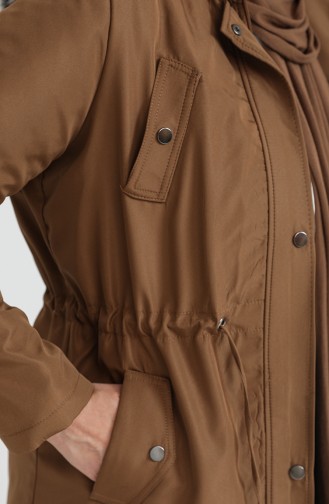 Manteau Court En Tissu Bondit Grande Taille 10455-03 Tan 10455-03