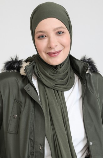 Manteau Court en Tissu Bondit Grande Taille 10455-04 Khaki 10455-04