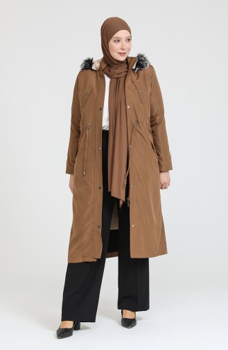 Manteau A Fermeture Bondit Grande Taille 11455-04 Tan 11455-04