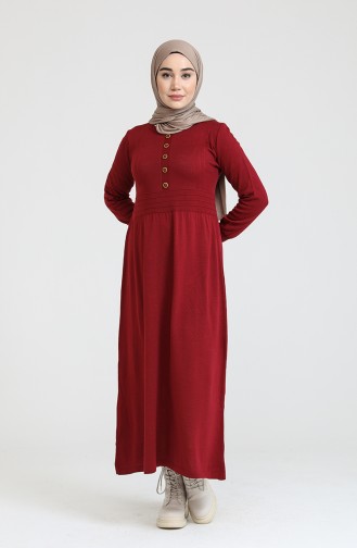 فستان أحمر كلاريت 3327-01