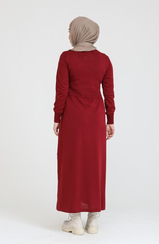 فستان أحمر كلاريت 3327-01