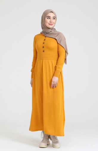 فستان أصفر خردل 3327-02