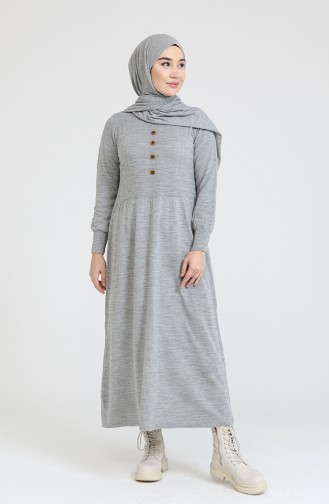 فستان رمادي 3327-04