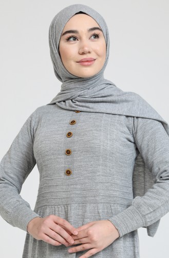 Gray İslamitische Jurk 3327-04